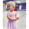 image:imageStelle Ballet Leotards for Girls Toddler Ballet Outfit Dance Leotard Dress  Ballerina Outfit Dress CrissCross amp Bow Back Soft Stretch Fabric Short Sleeve Dance Recital Gymnastics PerformanceStyle 2lavender Bow Back