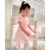 image:imageStelle Ballet Leotards for Girls Toddler Ballet Outfit Dance Leotard Dress  Ballerina Outfit Dress CrissCross amp Bow Back Soft Stretch Fabric Short Sleeve Dance Recital Gymnastics PerformanceStyle 1ballet Pinkcross Back