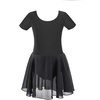 image:imageStelle Ballet Leotards for Girls Toddler Ballet Outfit Dance Leotard Dress  Ballerina Outfit Dress CrissCross amp Bow Back Soft Stretch Fabric Short Sleeve Dance Recital Gymnastics PerformanceStyle 1blackcross Back