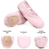 image:imageStelle Ballet Shoes for Girls Toddler Soft Leather Split Sole Practice  Ballet slippers Dance shoes Drawstring or nodrawstring design Suede leather sole Boys and girls Little and big kidsPink