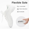 image:imageStelle Cheer Shoes Girls Leather Dance Sneakers  Youth Athletic Tennis Shoes for Cheerleading Training Competition and Practice with Supportive NonMarking SoleWhite