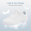 image:imageStelle Cheer Shoes Girls Leather Dance Sneakers  Youth Athletic Tennis Shoes for Cheerleading Training Competition and Practice with Supportive NonMarking SoleWhite