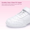 image:imageStelle Cheer Shoes Girls Leather Dance Sneakers  Youth Athletic Tennis Shoes for Cheerleading Training Competition and Practice with Supportive NonMarking SoleWhite1