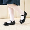 image:imageStelle Dress Shoes for Girls Mary Jane Flats with Bow for School Party  Decorative bow Hookandloop closure Cushioned comfort Flower girl Flexible outsole Patent finish WeddingBlack2
