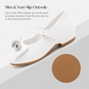 image:imageStelle Dress Shoes for Girls Rhinestone Bow Low Heels for Wedding Party  Flower Girl Sparkling bow detail Cushioned insole Flexible outsole School events Dressup Comfortable fit1white