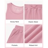 image:imageStelle Girls 2 Piece Outfits Tank Top and Shorts with Pockets 515 Years  Girls Ribbed Crop TopsScoop NeckSleeveless shirtsElastic Waist ShortsBow WaistSide PocketsDusty Rose