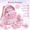 image:imageStelle Girls Backpack Butterfly Bookbag Kids School Bags  with Lunch boxKindergartenElementaryMiddle schoolRainbowPinkPurpleAges 6LightweightCuteRainbow Pink