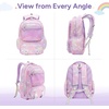 image:imageStelle Girls Backpack Butterfly Bookbag Kids School Bags  with Lunch boxKindergartenElementaryMiddle schoolRainbowPinkPurpleAges 6LightweightCuteRainbow Lavender