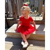 image:imageStelle Girls Ballet Leotards with Sequin Tutu Dress Toddler Dance Outfit  Girls Dance Tutu Dresses Short Sleeve Fluffy Tulle skirted Ballerina Costumes for Dance Classes Recitals PerformanceRed