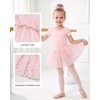 image:imageStelle Girls Ballet Leotards with Sequin Tutu Dress Toddler Dance Outfit  Girls Dance Tutu Dresses Short Sleeve Fluffy Tulle skirted Ballerina Costumes for Dance Classes Recitals PerformanceBallet Pink