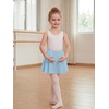 image:imageStelle Girls Ballet Skirt Chiffon Wrap Dance Skirt Mesh PullOn Skirt  Girls ballet skirt Pull on elastic waist Flowing movement Ballet Skirts for girls Dance Studio PerformanceLight Blue