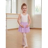 image:imageStelle Girls Ballet Skirt Chiffon Wrap Dance Skirt Mesh PullOn Skirt  Girls ballet skirt Pull on elastic waist Flowing movement Ballet Skirts for girls Dance Studio PerformanceLavender