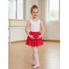 image:imageStelle Girls Ballet Skirt Chiffon Wrap Dance Skirt Mesh PullOn Skirt  Girls ballet skirt Pull on elastic waist Flowing movement Ballet Skirts for girls Dance Studio PerformanceRed