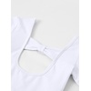 image:imageStelle Girls Cotton Ballet Dance Leotard with Bow Back for Dance Class  Cotton Soft stretch fabric Breathable Comfort fit Leotard for girls Toddler Ballet class Gymnastics Dance recital1white