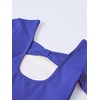 image:imageStelle Girls Cotton Ballet Dance Leotard with Bow Back for Dance Class  Cotton Soft stretch fabric Breathable Comfort fit Leotard for girls Toddler Ballet class Gymnastics Dance recitalIndigo