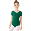 image:imageStelle Girls Cotton Ballet Dance Leotard with Bow Back for Dance Class  Cotton Soft stretch fabric Breathable Comfort fit Leotard for girls Toddler Ballet class Gymnastics Dance recital1green