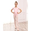 image:imageStelle Girls Cotton Ballet Dance Leotard with Bow Back for Dance Class  Cotton Soft stretch fabric Breathable Comfort fit Leotard for girls Toddler Ballet class Gymnastics Dance recital1ballet Pink