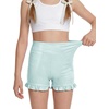 image:imageStelle Girls Dance Shorts Metallic Gymnastics Ruffle Short 615 Years  Sparkly Shiny Stretchy Comfortable Cheer Dancewear Athletic Birthday Party Kids Youth VolleyballLight Blue