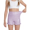 image:imageStelle Girls Dance Shorts Metallic Gymnastics Ruffle Short 615 Years  Sparkly Shiny Stretchy Comfortable Cheer Dancewear Athletic Birthday Party Kids Youth VolleyballLavender