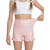 image:imageStelle Girls Dance Shorts Metallic Gymnastics Ruffle Short 615 Years  Sparkly Shiny Stretchy Comfortable Cheer Dancewear Athletic Birthday Party Kids Youth VolleyballPink