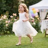 image:imageStelle Girls Dress Shoes Beaded Mary Jane Flats for Flower Girl Party  Pearl and rhinestone Hookandloop strap Flexible outsole Cushioned insole School uniform Wedding Dress occasionsGold