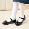image:imageStelle Girls Dress Shoes Mary Jane Flats for School Party Flower Girl  Hookandloop closure Princess shoes Cushioned comfort Uniform Wedding Dress occasions Patent finish Glitter finish1black