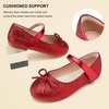 image:imageStelle Girls Dress Shoes Mary Jane Flats for School Party Flower Girl  Hookandloop closure Princess shoes Cushioned comfort Uniform Wedding Dress occasions Patent finish Glitter finishRed