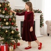 image:imageStelle Girls Dress Shoes Mary Jane Flats for School Party Flower Girl  Hookandloop closure Princess shoes Cushioned comfort Uniform Wedding Dress occasions Patent finish Glitter finishRed