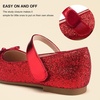 image:imageStelle Girls Dress Shoes Mary Jane Flats for School Party Flower Girl  Hookandloop closure Princess shoes Cushioned comfort Uniform Wedding Dress occasions Patent finish Glitter finish1red
