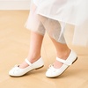image:imageStelle Girls Dress Shoes Mary Jane Flats for School Party Flower Girl  Hookandloop closure Princess shoes Cushioned comfort Uniform Wedding Dress occasions Patent finish Glitter finish1white