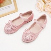 image:imageStelle Girls Dress Shoes Mary Jane Flats for School Party Flower Girl  Hookandloop closure Princess shoes Cushioned comfort Uniform Wedding Dress occasions Patent finish Glitter finish1pink