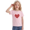 image:imageStelle Girls Graphic T Shirt Cotton Crewneck Short Sleeve Casual Tee  Classic fit Short sleeve Soft cotton blend Breathable Stretch Graphic print School Playdates Vacation Girls tshirtCali Heartpink