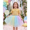 image:imageStelle Girls Graphic T Shirt Cotton Crewneck Short Sleeve Casual Tee  Classic fit Short sleeve Soft cotton blend Breathable Stretch Graphic print School Playdates Vacation Girls tshirtBlue Garlandyellow
