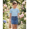 image:imageStelle Girls Graphic T Shirt Cotton Crewneck Short Sleeve Casual Tee  Classic fit Short sleeve Soft cotton blend Breathable Stretch Graphic print School Playdates Vacation Girls tshirtBaby Daisyblue