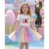 image:imageStelle Girls Graphic T Shirt Cotton Crewneck Short Sleeve Casual Tee  Classic fit Short sleeve Soft cotton blend Breathable Stretch Graphic print School Playdates Vacation Girls tshirtStrawberrywhite