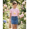 image:imageStelle Girls Graphic T Shirt Cotton Crewneck Short Sleeve Casual Tee  Classic fit Short sleeve Soft cotton blend Breathable Stretch Graphic print School Playdates Vacation Girls tshirtLilac Unicornpink