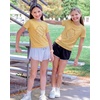 image:imageStelle Girls Graphic T Shirt Cotton Crewneck Short Sleeve Casual Tee  Classic fit Short sleeve Soft cotton blend Breathable Stretch Graphic print School Playdates Vacation Girls tshirtBlue Garlandyellow