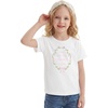 image:imageStelle Girls Graphic T Shirt Cotton Crewneck Short Sleeve Casual Tee  Classic fit Short sleeve Soft cotton blend Breathable Stretch Graphic print School Playdates Vacation Girls tshirtPink Garlandwhite
