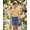 image:imageStelle Girls Graphic T Shirt Cotton Crewneck Short Sleeve Casual Tee  Classic fit Short sleeve Soft cotton blend Breathable Stretch Graphic print School Playdates Vacation Girls tshirtBlue Garlandyellow