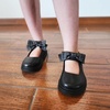 image:imageStelle Girls Mary Jane Shoes School Uniform Flats Dress Shoes Detachable Bow Chunky Formal for LittleBig Kids  Removable bow Cushioned comfort Flexible outsole Flower girl Party Comfortable allday wearBlack