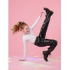 image:imageStelle Girls Metallic Hip Hop Pants Shiny Cargo Joggers Pant  Shiny Leggings Sequin Sparkly Material Adjustable Drawstring School Events Disco Street Running Kids YouthPatent Black