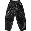 image:imageStelle Girls Metallic Hip Hop Pants Shiny Cargo Joggers Pant  Shiny Leggings Sequin Sparkly Material Adjustable Drawstring School Events Disco Street Running Kids YouthPatent Black