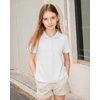 image:imageStelle Girls Polo Shirts School Uniform Peter Pan Collar Short Sleeve Tops  Ruffle Pique CottonBlend Button Down SolidColor Classic Basic Lightweight Breathable Soft Comfy Kids ClothesWhite