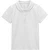 image:imageStelle Girls Polo Shirts School Uniform Peter Pan Collar Short Sleeve Tops  Ruffle Pique CottonBlend Button Down SolidColor Classic Basic Lightweight Breathable Soft Comfy Kids ClothesWhite