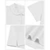 image:imageStelle Girls Polo Shirts School Uniform Peter Pan Collar Short Sleeve Tops  Ruffle Pique CottonBlend Button Down SolidColor Classic Basic Lightweight Breathable Soft Comfy Kids ClothesWhite
