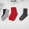 image:imageStelle Girls Ruffle Socks Uniform Dress Ankle Crew Sock 356 Pairs for Kid  Lettuce Edge Sock Cotton Frilly Breathable Comfort Sweet Frilly Trim Soft Stretchy School Toddler Kid 318 Years5 Pairs Black light Grey charcoal true White red