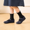 image:imageStelle Girls Ruffle Socks Uniform Dress Ankle Crew Sock 356 Pairs for Kid  Lettuce Edge Sock Cotton Frilly Breathable Comfort Sweet Frilly Trim Soft Stretchy School Toddler Kid 318 Years6 Pairsblack