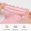 image:imageStelle Girls Ruffle Socks Uniform Dress Ankle Crew Sock 356 Pairs for Kid  Lettuce Edge Sock Cotton Frilly Breathable Comfort Sweet Frilly Trim Soft Stretchy School Toddler Kid 318 Years5 Pairs White pink banana Milk periwinkle red