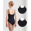 image:imageStelle Girls Seamless Camisole Leotard with Convertible TightsBlack
