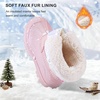 image:imageStelle Girls Snow Boots with Zipper Kids Boys Winter Outdoor Boots  NonSlip Waterproof TPR Outsole Warm Faux Fur Insulated Lining Easy Onoff Cozy Midcalf Fit with Bungee Adjuster for ToddlerIridescent Pink